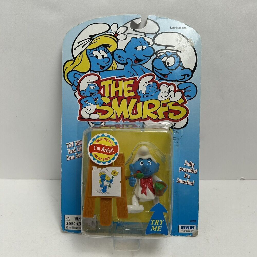 The Smurfs I'm Artist Vintage Toy Irwin 1996